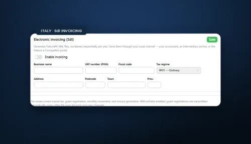 FatturaPA electronic invoices numbered per year